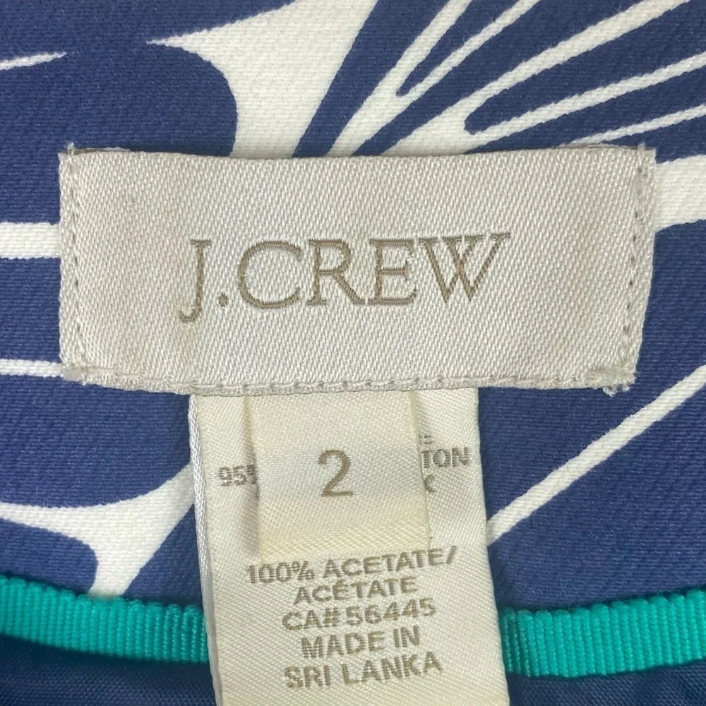 J.Crew blue white fanfare blazer separate double breasted jacket size 2 - Picture 11 of 12